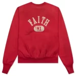 Red Saint Michael Faith Crew Sweater Back