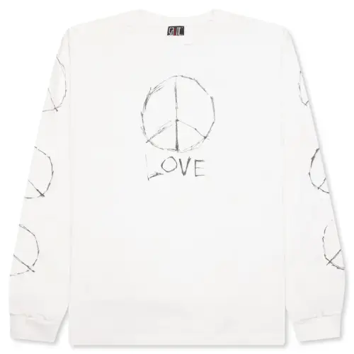 White Saint Michael Love L/S Tee
