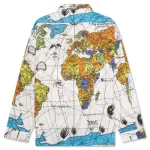 White Saint Michael X Dr Woo World Map Shirt Back