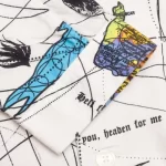 White Saint Michael X Dr Woo World Map Shirt Side