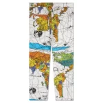 White Saint Michael X Dr. Woo World Map Pant Back