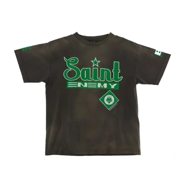 Black/Green Saint Mxxxxxx Saint Enemy Tee