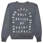 Gray/Blue Saint Michael Saint Crewneck Sweatshirt Back