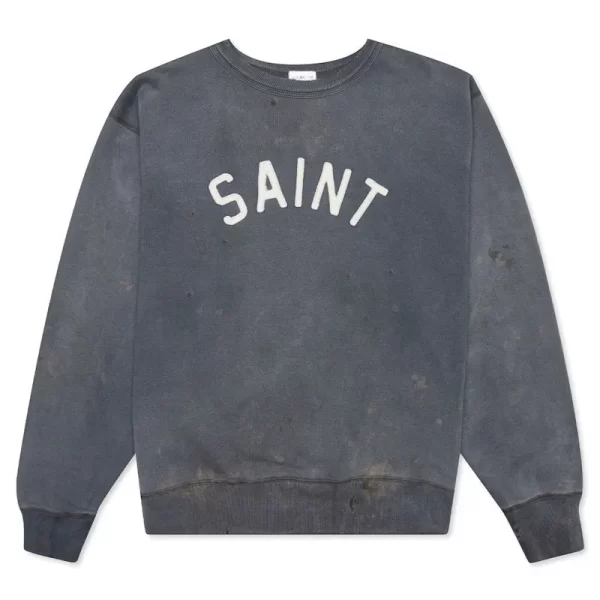 Gray/Blue Saint Michael Saint Crewneck Sweatshirt