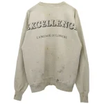 Grey SAINT Mxxxxxx × Denim Tears Cotton Sweatshirt Back