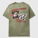 Khaki SAINT Mxxxxxx Saint Youth In-Heaven Short Sleeve Tee Back