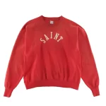 Red Saint Mxxxxxx Faith Crewneck Sweatshirt