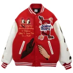 Red Saint Mxxxxxx x Denim Tears Stadium Jacket View