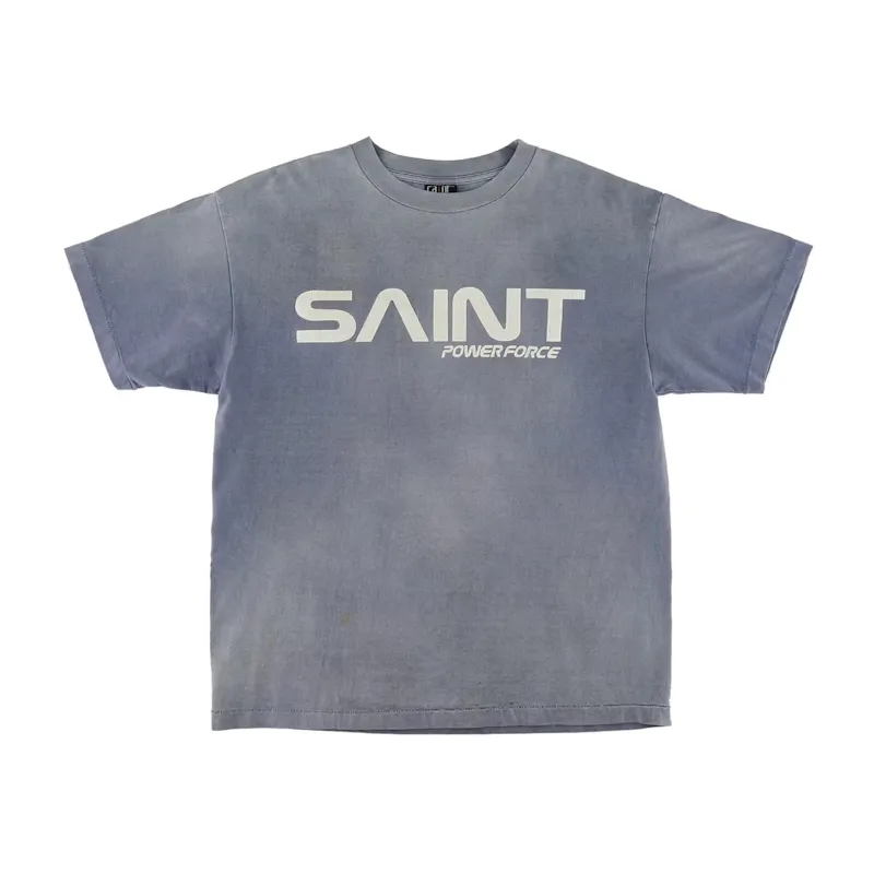 Vintage Navy Saint Mxxxxxx M6 Power Force Short Sleeve Tee - Saint Michael Vintage Navy Saint Mxxxxxx Saint M6 Power Force T-Shirt