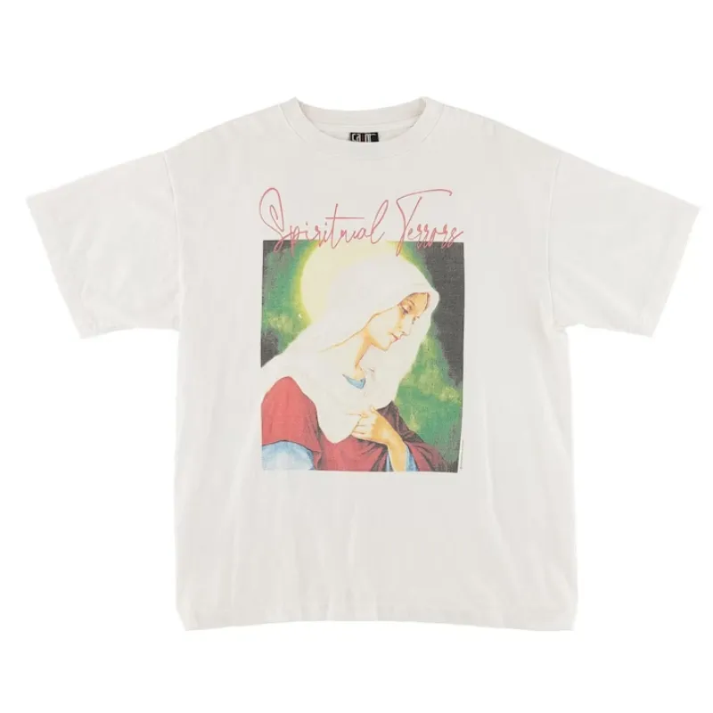 Vintage White Saint Mxxxxxx Spiritul Maria Tee - Saint Michael Vintage White Saint Mxxxxxx Spiritul Maria Tee