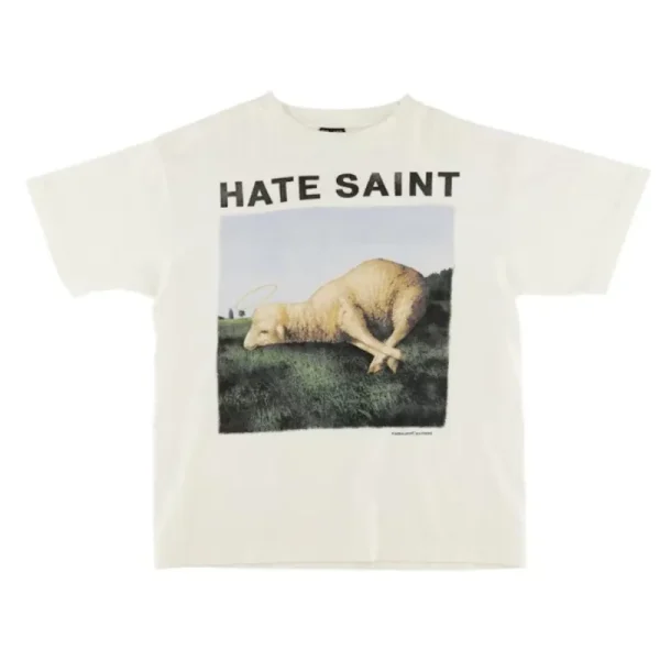 White Saint Mxxxxx Hate Sheep Tee
