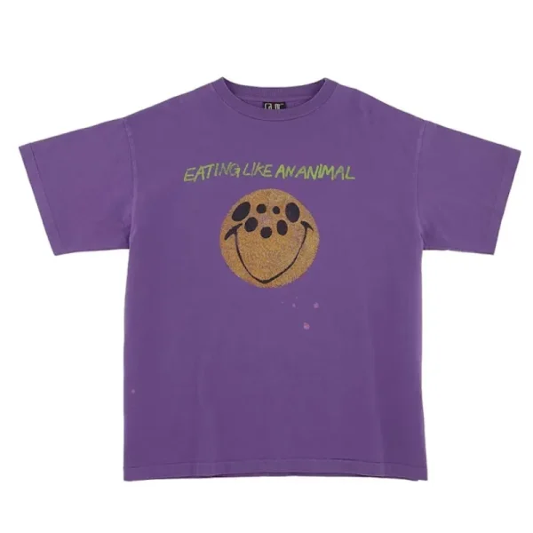 Purple Saint Mxxxxxx Eating Like Animal Bug T-shirt