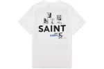 White Saint Michael 666 Devil Lucky Logo T-shirt - Image 2