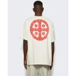 White Saint Michael Circle Tee Back