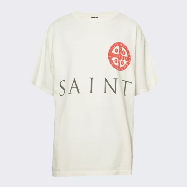 White Saint Michael Circle Tee