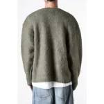 Khaki SAINT Mxxxxxx Mohair Cardigan Back