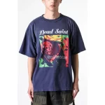 Navy SAINT Mxxxxxx DEAD SAINT Short Sleeve T-shirt View