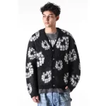 Black Saint Mxxxxxx X Denim Tears Cotton Wrteth Mohair Cardigan Front