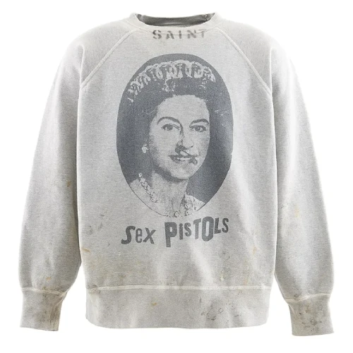 Gray SAINT Mxxxxxx x Sex Pistols Queen Sweatshirt