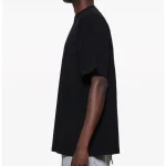 Black Saint Mxxxxxx Logo Printed Cotton Tee Side