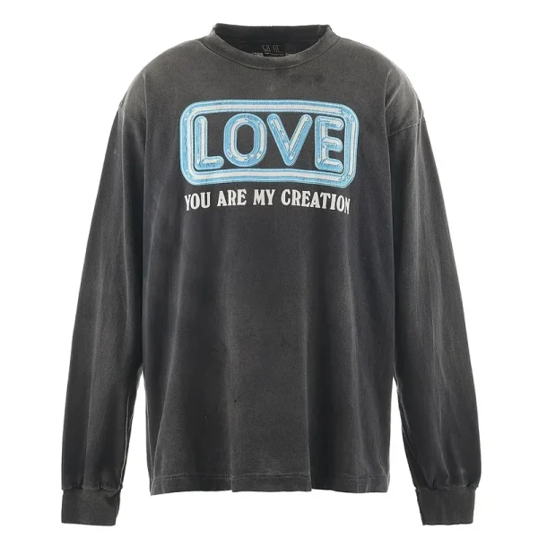 Grey SAINT Mxxxxxx LOVE Long Sleeve T-shirt