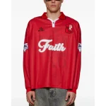 Red Saint Mxxxxxx Faith Soccer Shirt