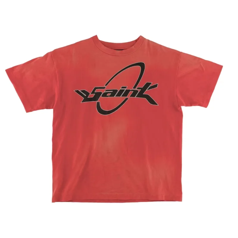 Vintage Red Saint Mxxxxxx S.circle T-Shirt - Saint Michael Vintage Red Saint Mxxxxxx S.circle T-Shirt