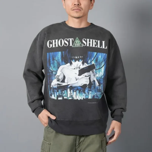 Black Saint Mxxxxxx Ghost in the Shell Crewneck Sweatshirt View