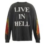 Black Saint Mxxxxxx Live In Hell Long Sleeve T-Shirt back