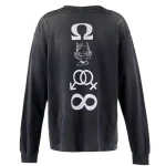 Black Saint Mxxxxxx SAINT Candle Long Sleeve T-shirt Back