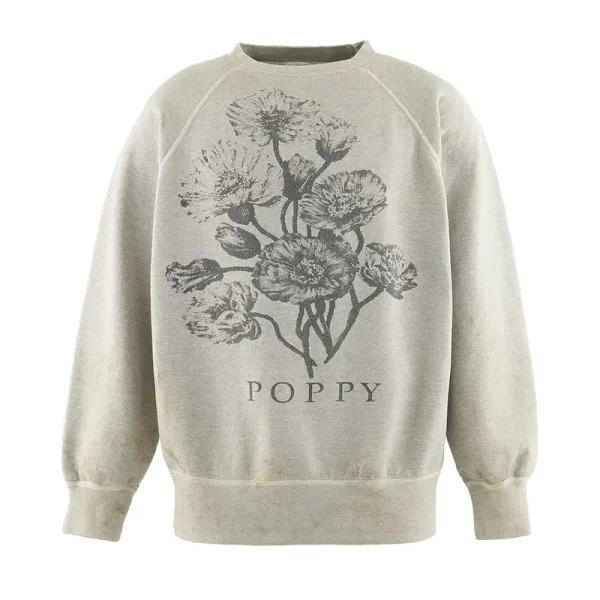 Gray Saint Mxxxxxx Flower Sweat Shirt