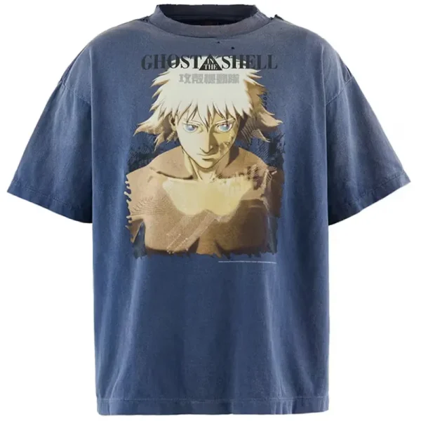 Navy Saint Mxxxxxx × Ghost in the Shell T-shirt