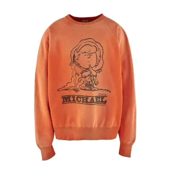 Orange Saint Mxxxxxx Michael Sweat Shirt