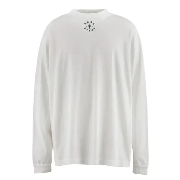 White Raised X Saint Mxxxxxx Born Saint Long Sleeve T-Shirt