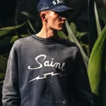 Navy Saint Michael Saint Crewneck Sweater View