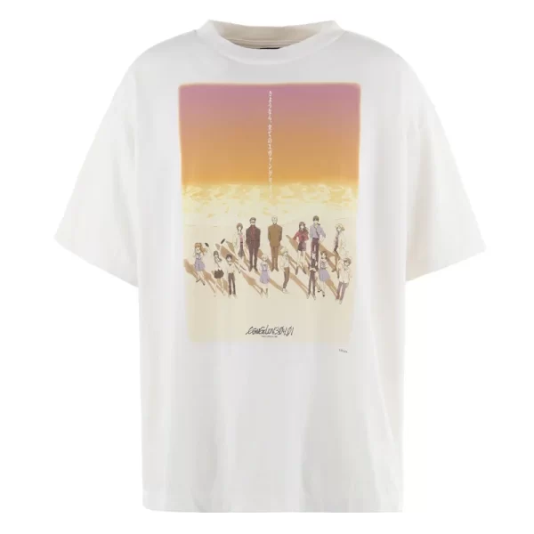 White/Orange Saint Mxxxxxx × Evengelion × Geeks Rule Tee