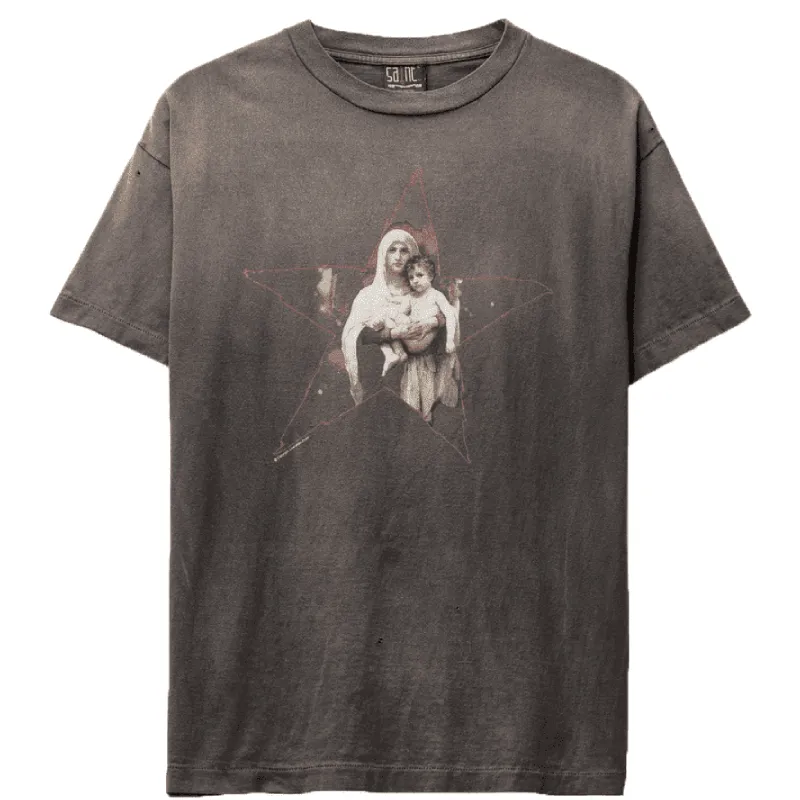 Black Saint Mxxxxxx Maria Short Sleeve Tee - Saint Michael Black Saint Mxxxxxx Maria Short Sleeve Tee