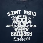 Black SAINT Mxxxxxx x Neighborhood Saint NBHD Savages Tee Design