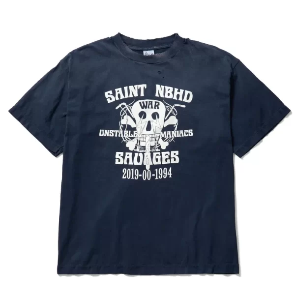 Black SAINT Mxxxxxx x Neighborhood Saint NBHD Savages Tee
