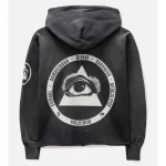 Black Saint Mxxxxxx Complicated Jesus On Monitor Cross Hoodie Back