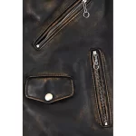 Black Saint Mxxxxxx x Schott x Dickies Biker Leather Jacket Pocket