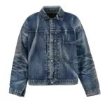 Blue SAINT Mxxxxxx × BerBerJin Damage Denim Button-Up Jacket