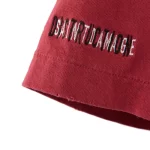 Burgundy SAINT Mxxxxxx SAINT Damage Destruction Tee Side