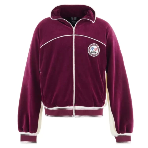 Burgundy Saint Mxxxxxx X Lastman Zip-Up Track Jacket