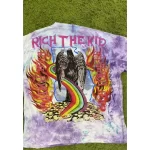 Purple Tie-Dye SAINT Michael x Rich The Kid Short Sleeve Tee Back