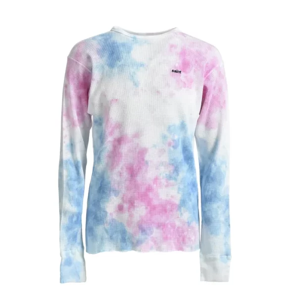 Tie Dye SAINT Mxxxxxx Thermal Long Sleeve Tee
