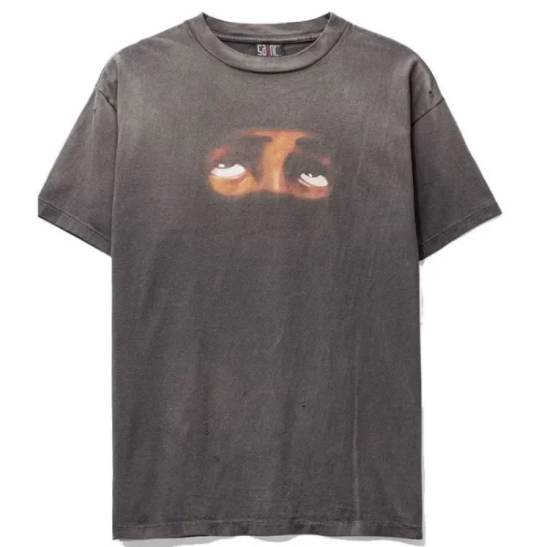 Vintage Black Saint Michael Eyes Short Sleeve Tee