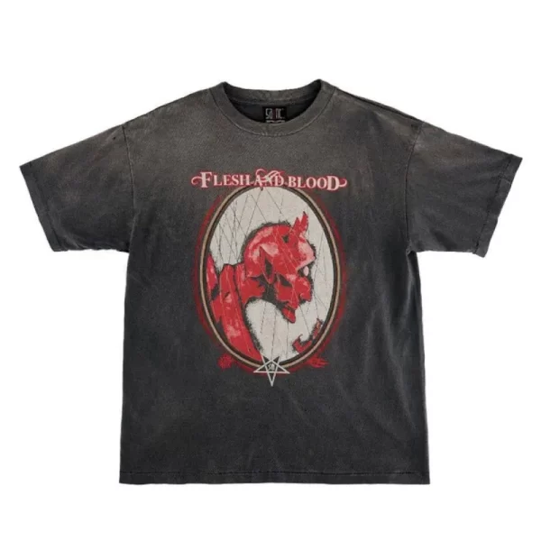 Vintage Black Saint Michael Fresh and Blood Devil Tee