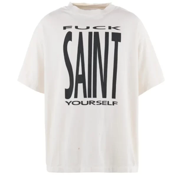 White SAINT Mxxxxxx Saint Yourself Short Sleeve T-shirt