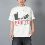 White SAINT Mxxxxxx Sit Down Short Sleeve Tee